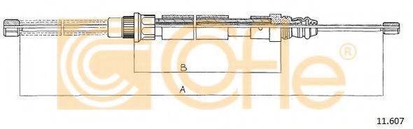Трос, стоянкова гальмівна система COFLE 11.607