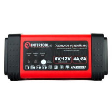 Зарядний пристрій 6 / 12В, 4 / 8A, 230В, LED-індикація INTERTOOL AT-3018