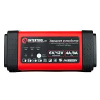 Зарядний пристрій 6 / 12В, 4 / 8A, 230В, LED-індикація INTERTOOL AT-3018