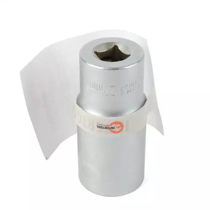 Головка шестигранна подовжена 1/2 ", 27мм * 78мм, Хром-Ванадіум INTERTOOL ET-0127
