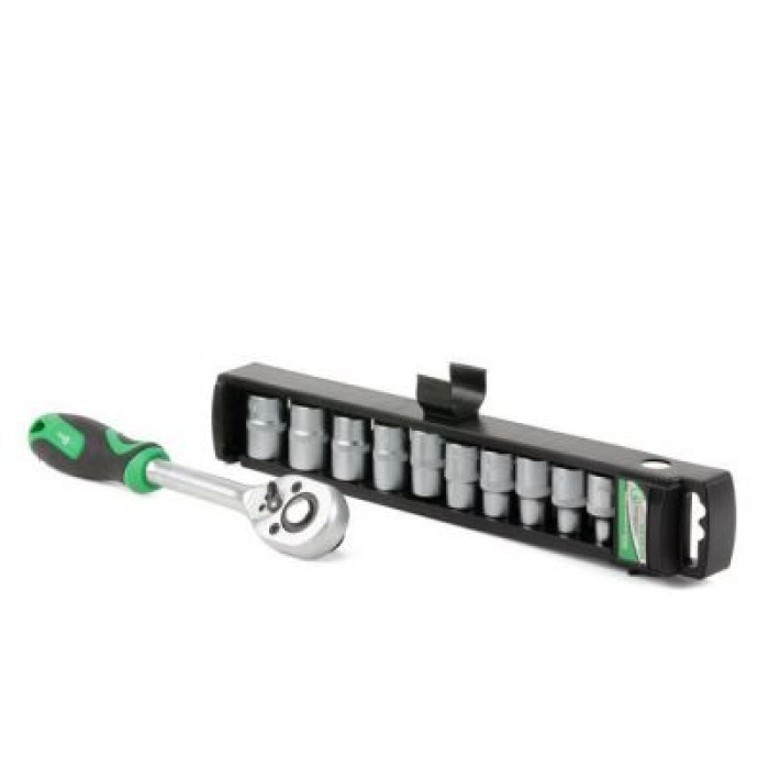 Набор головок 10шт. 1/2"-8,10,12,13,14,15,16,17,18,19 мм c трещоткой INTERTOOL ET-6013