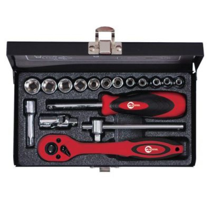 Набор инструмента 1/4", 17ед (гол. 4-13 мм) INTERTOOL ET-6017