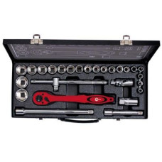 Профессиональный набор инструмента 1/2", 26 ед. (гол. 8-32 мм) INTERTOOL ET-6027