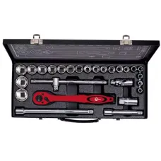 Профессиональный набор инструмента 1/2", 26 ед. (гол. 8-32 мм) INTERTOOL ET-6027
