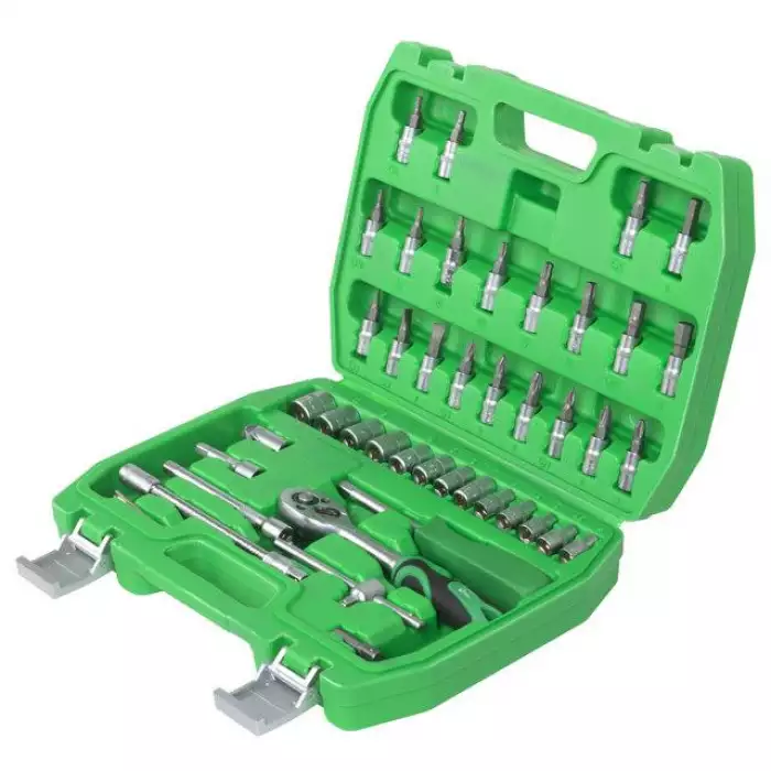 Набор инструментов 46шт, 1/4", Cr-V INTERTOOL ET-6046