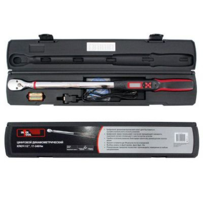 Динамометрический ключ електронний 1/2 ", 68-340 Нм INTERTOOL XT-9021