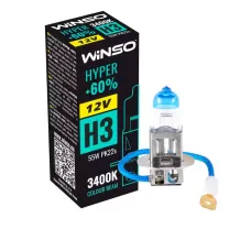 Лампа галогенная WINSO (12V H3 HYPER +60% 55W PK22s) 712320