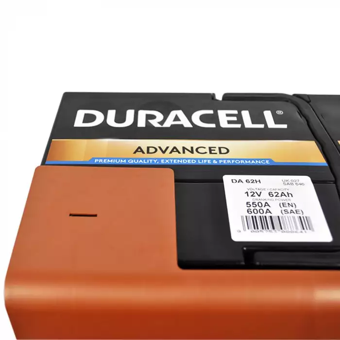 Автомобільний акумулятор DURACELL Advanced 6СТ-62Ah АзЕ 550A 13562190801
