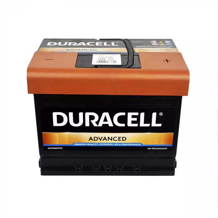 Автомобільний акумулятор DURACELL Advanced 6СТ-62Ah АзЕ 550A 13562190801