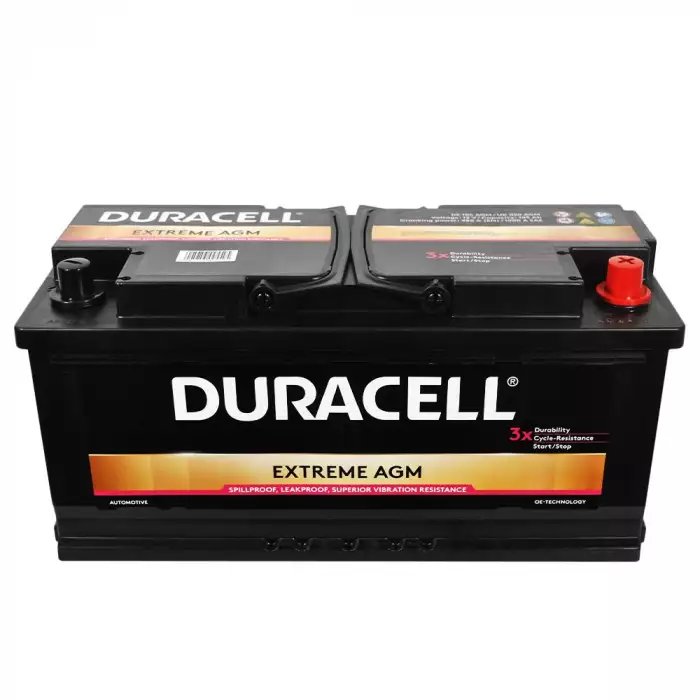 Автомобільний акумулятор DURACELL Extreme AGM 6СТ-105Ah АзЕ 950A 16605010801