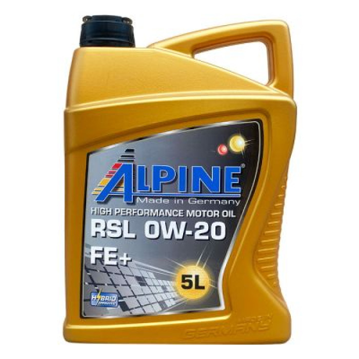 Автомобильное моторное масло ALPINE RSL 0W-20 FE+ 5л 1695-5