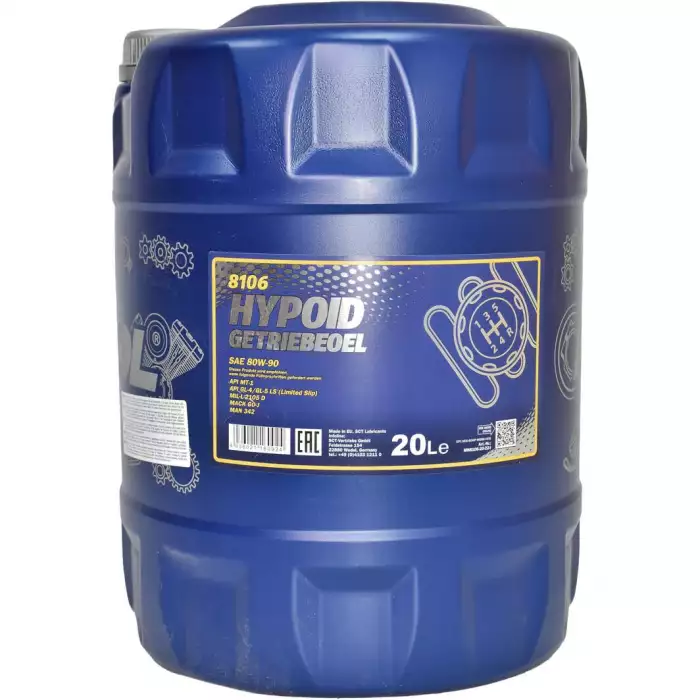 Олива трансмісійна MANNOL Hypoid 80W-90 20л MN8106-20