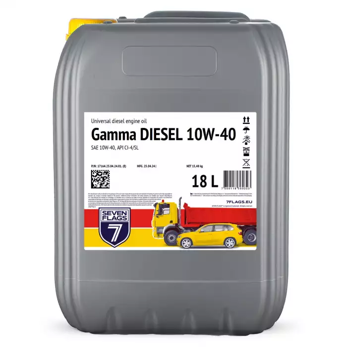 Автомобільна моторна олива 7FLAGS Gamma DIESEL 10W-40 18л