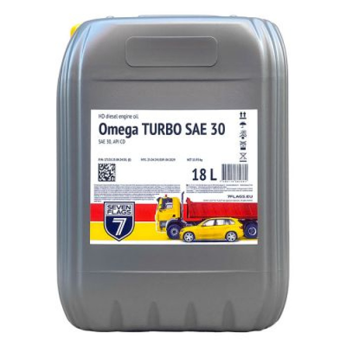 Автомобильное моторное масло 7FLAGS Omega TURBO (М-10ДМ) 18л