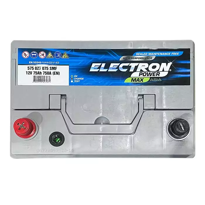 Автомобільний акумулятор ELECTRON POWER MAX 6СТ-75Ah ASIA Аз 750А (EN) 575 027 075 SMF