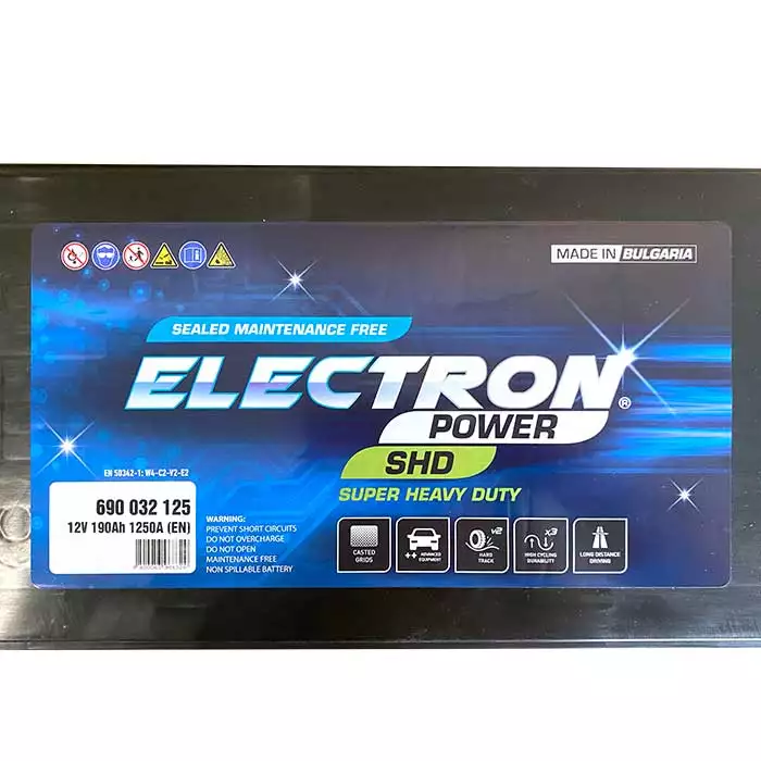 Автомобільний акумулятор ELECTRON TRUCK SHD SMF 6СТ-190Ah Аз 1250А (EN) 690032110