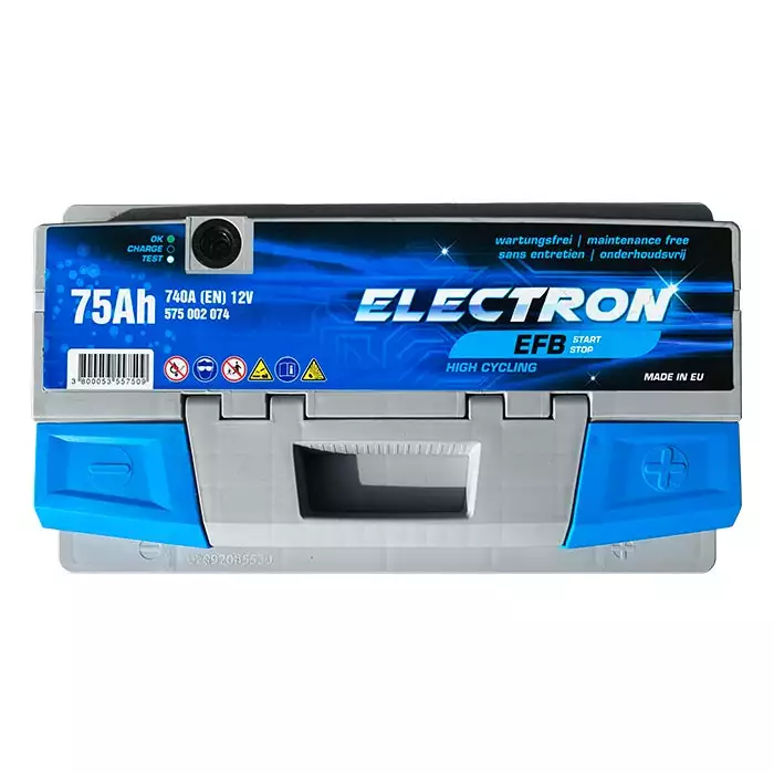 Автомобільний акумулятор ELECTRON START-STOP EFB 6СТ-75Ah Н АзЕ 730А (EN) 575002074