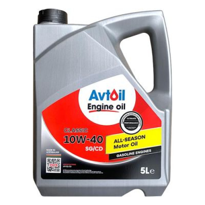 Автомобильное моторное масло AVTOIL Engine oil CLASSIC 10W40 5л