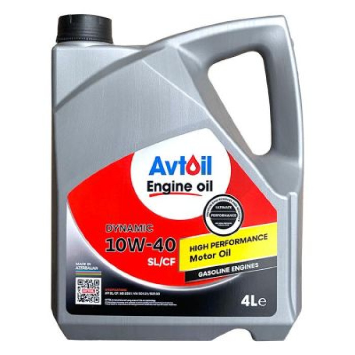 Автомобильное моторное масло AVTOIL Engine oil DYNAMIC 10W40 4л