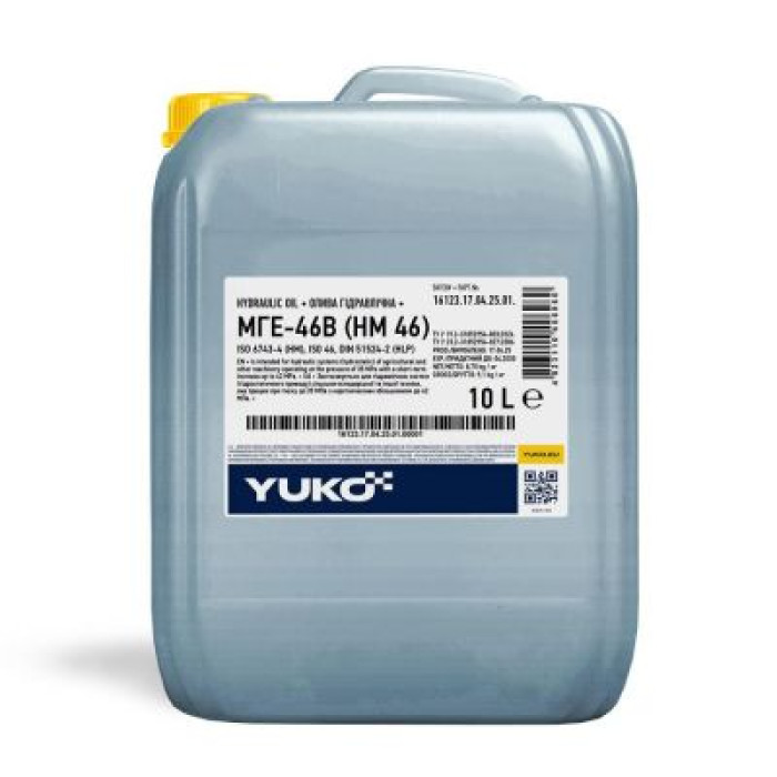 Масло гидравлическое YUKO МГЕ-46В НМ 46 10л 4823110406960