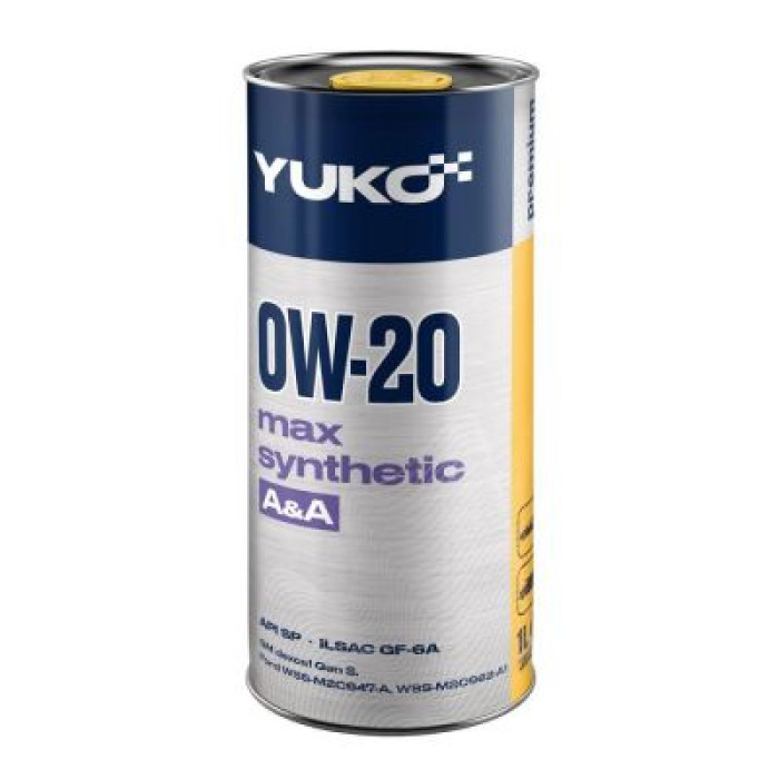 Автомобильное моторное масло YUKO MAX SYNTHETIC A&A 0W-20 1л 4823110400913