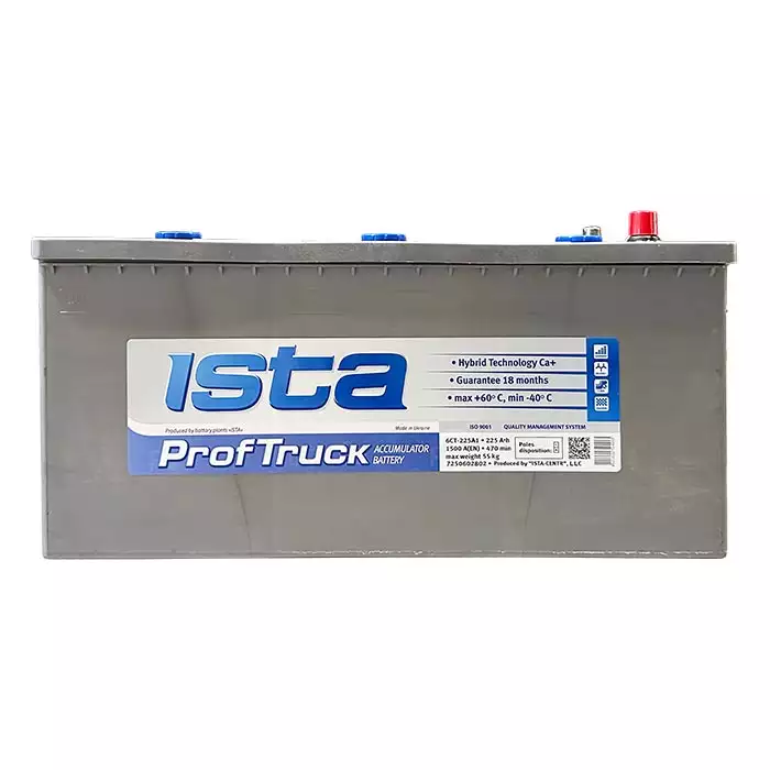 Автомобільний акумулятор Ista Prof Truck 6СТ-225Ah Аз 1500А (EN) 7250602802