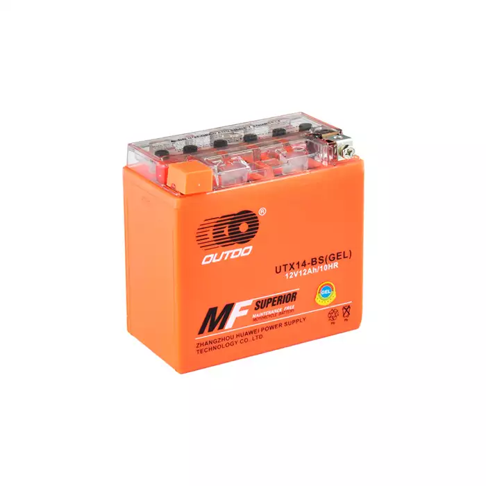 Мото аккумулятор  OUTDO UTX GEL 6СТ-14Ah Аз 12В 180А (EN) UTX14-BS GEL