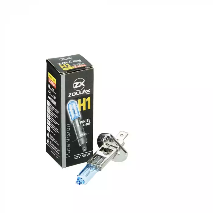 Автолампа Zollex Pure Vision White Light 60024 (P14.5s, H1, 5000K, 12V, 55W)