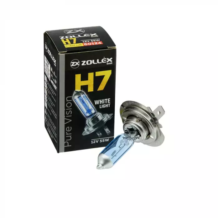 Автолампа Zollex Pure Vision White Light 60124 (PX26d, H7, 5000K, 12V, 55W)