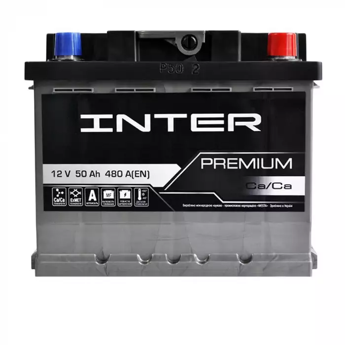 Автомобільний акумулятор INTER Premium 6СТ-50Ah АзЕ 480A 4820219073666
