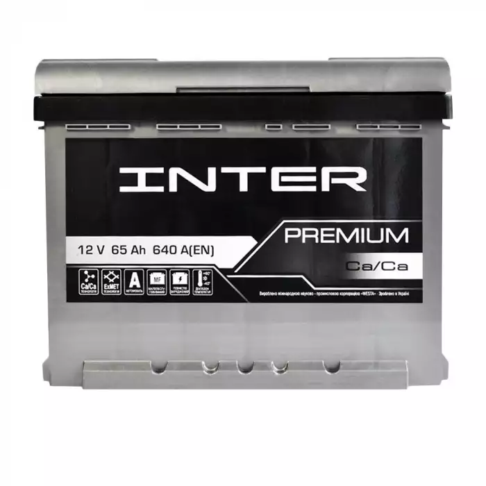 Автомобільний акумулятор INTER Premium 6СТ-65Ah Аз 640A 4820219073710