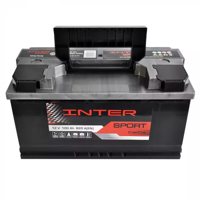 Автомобільний акумулятор INTER Sport 6СТ-100Ah АзЕ 820A 4820219073956