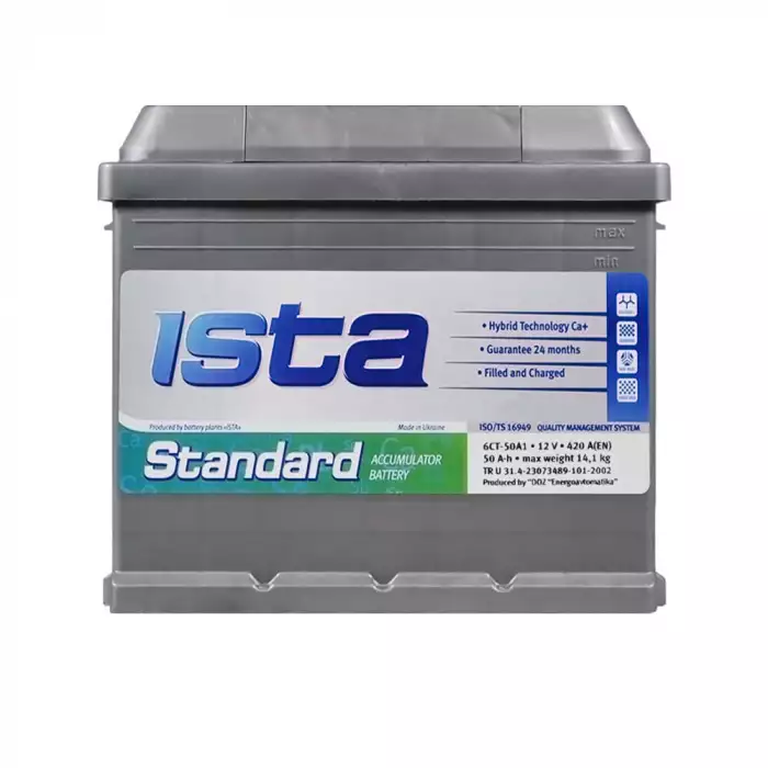 Автомобільний акумулятор ISTA Standard 6СТ-50Аh АзЕ 420А 5500304209-1