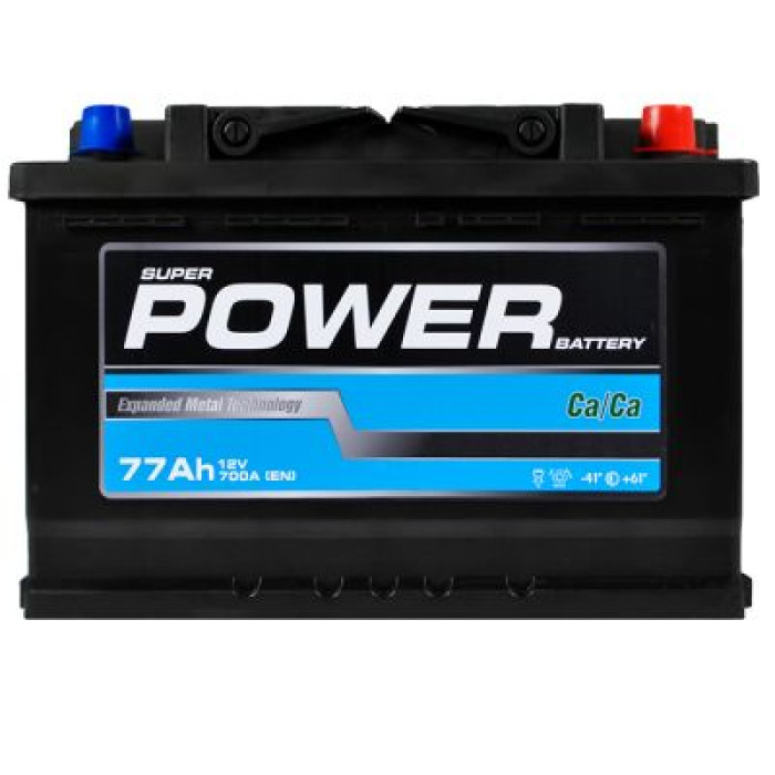 Автомобільний акумулятор POWER MF Black 6СТ-77Ah АзЕ 700A 5502252