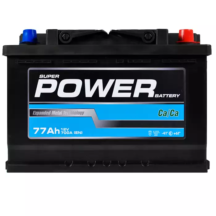Автомобільний акумулятор POWER MF Black 6СТ-77Ah АзЕ 700A 5502252