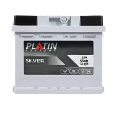 Автомобільний акумулятор PLATIN Silver MF 6СТ-55Ah АзЕ 520A 5502392