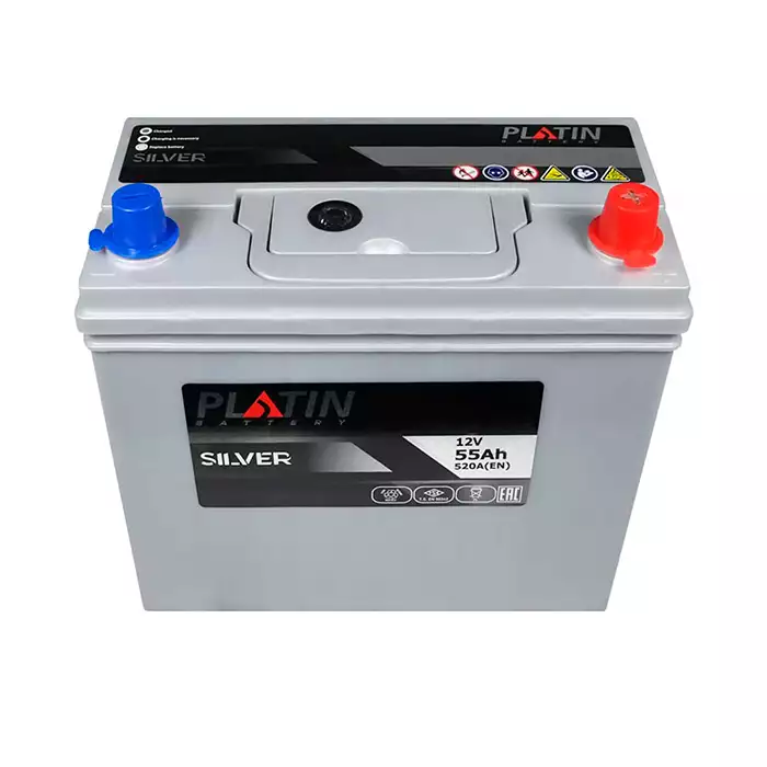 Автомобільний акумулятор PLATIN Silver Asia SMF 6Т-55Ah АзЕ 520A 5502394/5502419 kalin