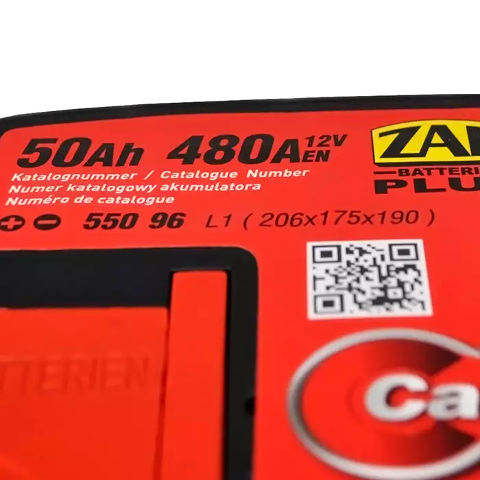 Автомобільний акумулятор ZAP Plus 6СТ-50Ah Аз 480A 550 96z
