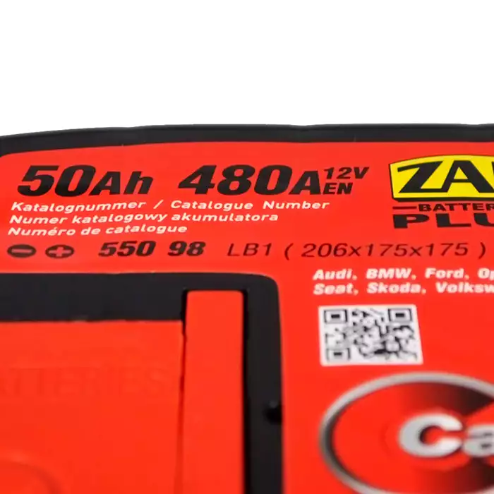 Автомобильный аккумулятор ZAP 6СТ-50Ah АзЕ 480A 550 98z