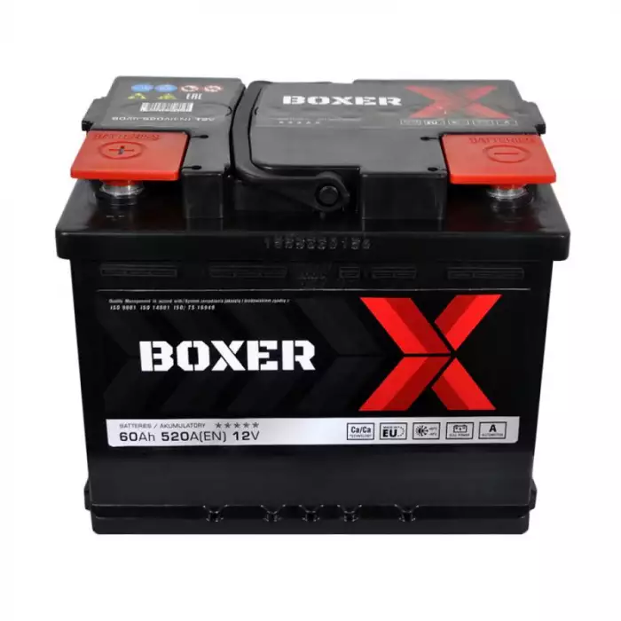 Автомобільний акумулятор BOXER 6СТ-60Ah Аз 520A 555 81bx