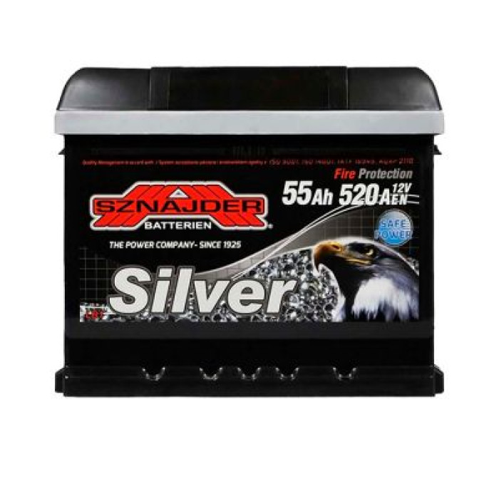 Автомобильный аккумулятор SZNAJDER Silver 6СТ-55Ah АзЕ 520A 555 87