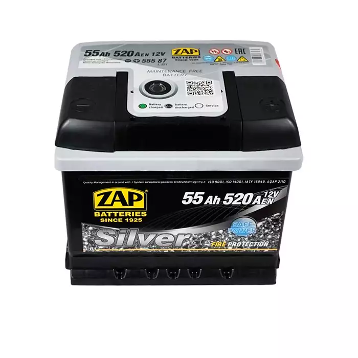 Автомобильный аккумулятор ZAP Silver 6СТ-55Ah АзЕ 520A 555 87z