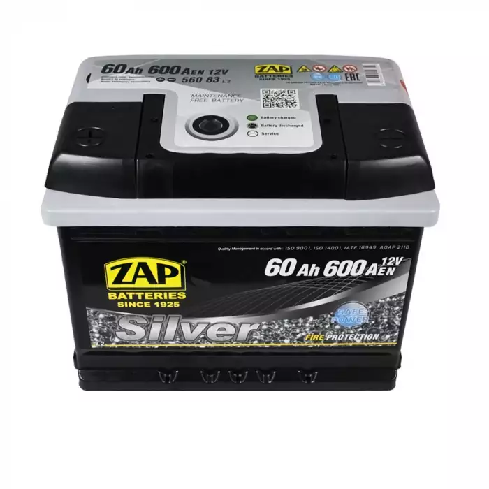 Автомобільний акумулятор ZAP Silver 6СТ-60Ah Аз 600A 560 85z