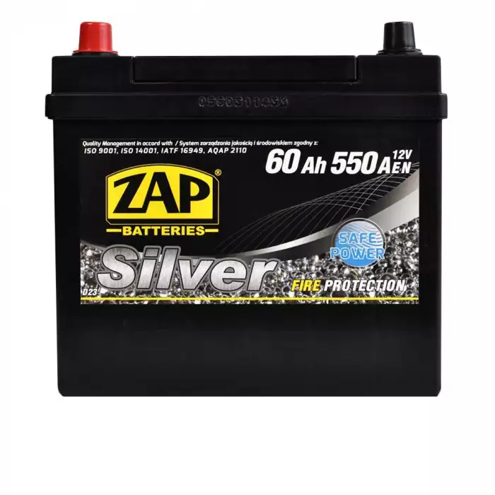 Автомобільний акумулятор ZAP Silver Calcium Asia 6СТ-60Аh Аз 550А 560 А1z