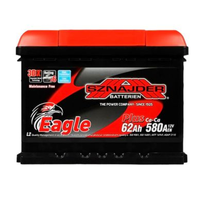 Автомобільний акумулятор SZNAJDER Plus 6СТ-62Ah Аз 580A 562 96