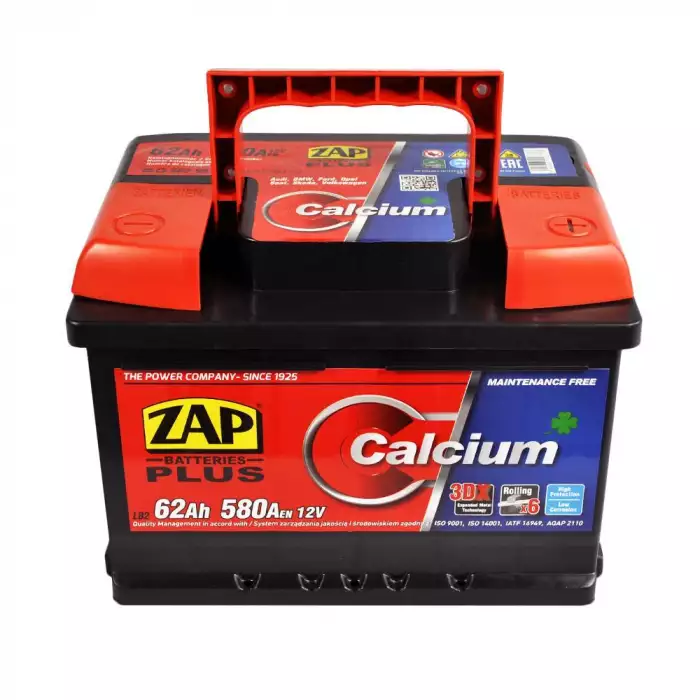 Автомобільний акумулятор ZAP Plus 6СТ-62Ah АзЕ 580A 562 98z
