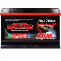 Автомобільний акумулятор SZNAJDER AGM 6СТ-70Ah АзЕ 760A 570 02