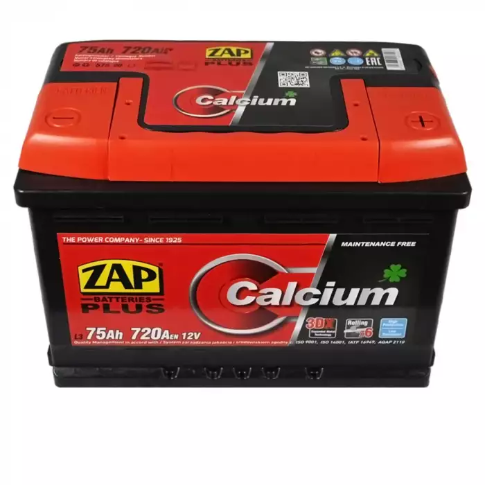 Автомобільний акумулятор ZAP Plus 6СТ-75Ah АзЕ 720A 575 20z