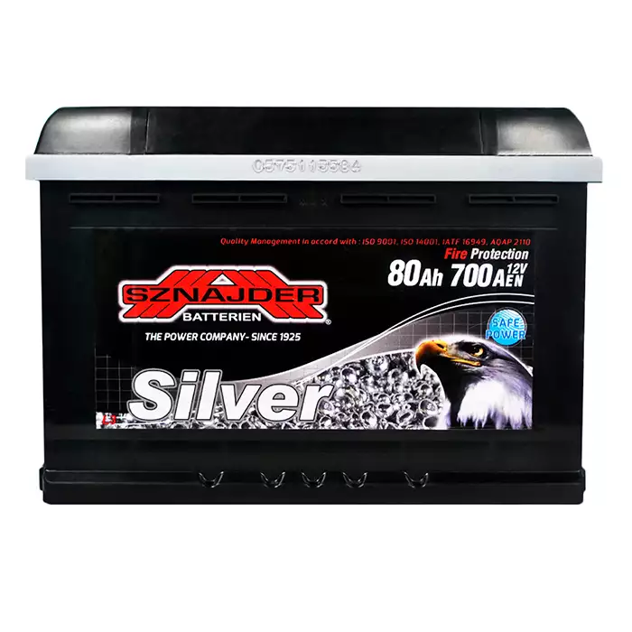 Автомобільний акумулятор SZNAJDER Silver 6СТ-80Ah АзЕ 700A 580 83