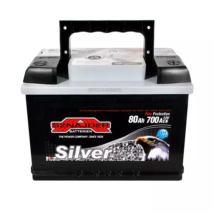 Автомобільний акумулятор SZNAJDER Silver 6СТ-80Ah АзЕ 700A 580 83